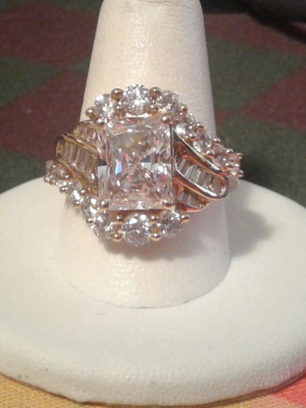 Bella Luce CZs 18K Yellow Gold Plated Cocktail Ring 8.90ctw. Sz.10 LNC